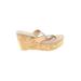 Volatile Wedges: Slide Platform Bohemian Tan Solid Shoes - Women's Size 10 - Open Toe