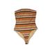 Wild Honey Bodysuit: Brown Stripes Tops - Women's Size Medium