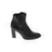 Clarks Ankle Boots: Black Solid Shoes - Women's Size 6 - Almond Toe