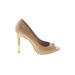 Pour La Victoire Heels: Slip-on Stiletto Cocktail Ivory Print Shoes - Women's Size 10 - Peep Toe