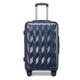 PASPRT Luggage Suitcases with Wheels Large Capacity Lining Luggage Durable Hard Edge Carry On Luggage Portable Combination Lock Suitcases (Blue)