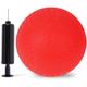 AMOR PRESENT Playground Ball with Air Pump, 8.5inch Inflatable Dodge Ball Handball Rubber Kickball No Sting Balls for Kids Ball Games Gym Camps Yoga Exercises Indoor Outdoor Red