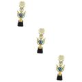 Sosoport 3 Pcs Children's Trophy Award Trophy for Kids Golden Winner Medals Girls Soccer Gifts Tournament Trophy Christmas Medals for Kids Vivid Trophy Prizes for Kids Plastic Mini Football