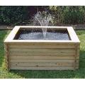 Square Raised Garden Pool 120 Gallon with Liner Fish Pond Outdoor Water Feature