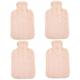 FOMIYES 4pcs Hand Warmer Hot Water Bottle Plush Hot Water Bottle Girls Accessories Hand Warmer Pocket Hot Water Bottles Winter Supply Reliable Hot Water Bottle Rubber Water Bag Outdoor