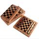 Chess Set,Chess Board Folding Wooden International Chess Set Set Board Game Funny Game Chessmen Collection Portable Board Trave