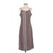 Sam Edelman Casual Dress - A-Line Scoop Neck Sleeveless: Gray Print Dresses - New - Women's Size 4