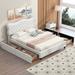 Queen/Full Size PU Leather Upholstered Platform Bed with 4 Drawers
