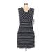 Sharagano Casual Dress - Mini: Blue Stripes Dresses - New - Women's Size 10