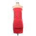 FP BEACH Casual Dress - Party Open Neckline Sleeveless: Red Print Dresses - New - Women's Size X-Small