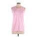 Nike Active Tank Top: Pink Solid Activewear - Women's Size Large