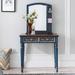 Canora Grey Richas Vanity, Solid Wood in Blue | Wayfair 616BF951E1EE44D8BDB9EEC9BDBE168C