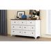 Red Barrel Studio® Klement 7 - Drawer Dresser Wood in Brown/White | 34.8 H x 61 W x 19.7 D in | Wayfair CA5CDCEA7CC743E5AC0DABB6FC23860B