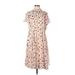 Torrid Casual Dress - A-Line High Neck Short sleeves: Ivory Print Dresses - New - Women's Size Large Plus