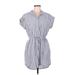 Japna Casual Dress - Mini: Gray Print Dresses - Women's Size Medium