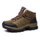 Men's Boots Hiking Boots Trekking Shoes Walking Casual Daily Leather Comfortable Booties / Ankle Boots Loafer Dark Red Black Green Spring Fall