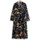 Women's Casual Dress Black Dress Floral Print V Neck Split Hem Maxi Dress Date Vacation Long Sleeve Summer Spring