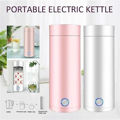 400 ml tragbare elektrische Wasserkocher Tasse Smart Warmwasser Tee Kaffee Edelstahl Heizung Reisen