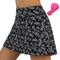 Damen Hosenrock Shorts Fahhrad Röcke Unten MTB Mountain Rennrad Sport Blumen Pflanzen 3D-Pad Radfahren Atmungsaktiv Schnelltrocknend Schwarz Rot Spandex Bekleidung Fahrradbekleidung