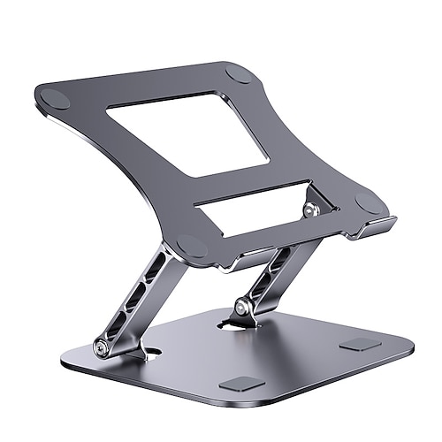 Laptop Stand für Schreibtisch Verstellbarer Laptopständer Metall Silikon Tragbar Faltbar Alles in einem Laptop Halter Kompatibel mit Kindle Fire iPad Pro MacBook Air Pro 9 bis 15,6 Zoll 17 Zoll Image