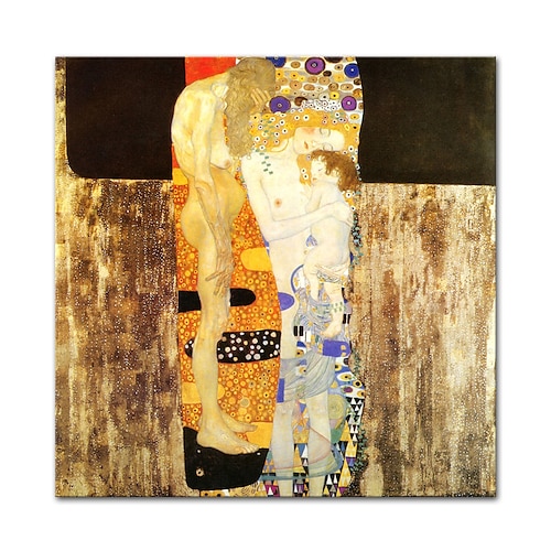mintura handgemachtes Porträt von Adele Bloch-Bauer Ölgemälde auf Leinwand Wandkunst Dekoration Gustav Klimt berühmtes Bild für Wohnkultur gerolltes rahmenloses ungedehntes Gemälde Image