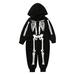 Afunbaby Matching Family Costumes Halloween Glow in The Dark Jumpsuit Skeleton Hoodie Onesies