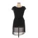 H&M Casual Dress - Sheath: Black Polka Dots Dresses - Women's Size 14