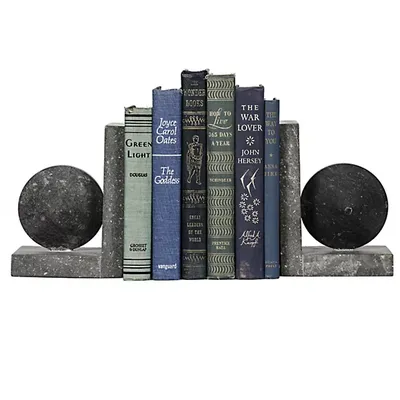 Noir Marble Bookends - AM-146BM