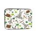 LNWH Cute Cartoon Rhinoceros Art Pattern Laptop Sleeve Notebook Computer Pocket Tablet Briefcase Carrying Bag 10 inch Laptop Case