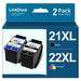 21xl 22xl Ink Cartridge Replacement for HP 21 21xl C9351AN 22 22xl C9352AN Ink to use with DeskJet 1402 D1360 1460 F2120 2180 3920 OfficeJet 4315 PSC 1402 Printers 2 Pack (Black & Color)