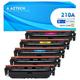 210A Laserjet Toner Cartridges High Yield (with Chip) 210X Toner Compatible for HP 210 Color laserjet Pro MFP 4301fdw 4301fdn Pro 4201dw 4201dn Series Printer W2100X W2100A Ink (2BK/C/M/Y 5-Pack)