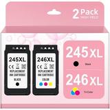 245XL 246XL Ink Cartridge for Canon 245 246 Ink and Canon Ink PG-245XL CL-246XL for Canon Pixma MG2522 MX492 MX490 TS3122 MG3022 MG2922 (1 Black 1 Tri-color)