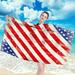 Holloyiver Adult Oversized Beach Towel 27 x 55 American Flag Beach Towel Quick Dry Cotton Beach Towel Lightweight Soft USA Flag Pool Towel for Pool Swimming Travel Beach Chair
