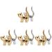 8 Pcs Cat Ring Holder Makeup Tray Ornament Display Stand Storage Ceramics