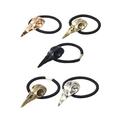 5 Pcs Rubber Band Hair Ties Halloween Accessories Goth for Women Skull Skeleton Gothic Zinc Alloy Man Women s