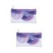 2 Count Cosmetic Storage Bag Small Womens Wallet Makeup Mini Wallets for Miss Women s Simple Purple