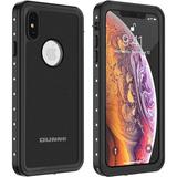 OUNNE iPhone Xs Max Waterproof Case Underwater Full Sealed Cover IP68 Dustproof Snowproof Shockproof Phone Case for iPhone Xs Max (Black)