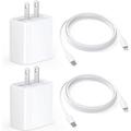 iPhone 14 13 12 11 Fast Charger [MFi Certified] High Speed iPhone Wall Charger 2-Pack with 6.6FT USB C Lightning Cable Compatible with iPhone 13/13Pro/12/12 Pro/11/11Pro/XS/Max/XR/X/8 Plus iPad