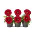 Nearly Natural 14in. Gerber Daisy Artificial Arrangement in Trio Metal Vase