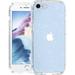 Transparent Clear Sparkly Clear Case for Apple iPhone 7 8 SE Clear Glitter Case [Yellow Resistant] Hard Back Cover Soft Bumper Shockproof Slim Bling Case for Apple iPhone 7 8 SE