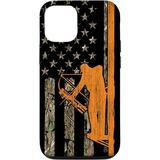 iPhone 12/12 Pro Bow Hunting Tree Stand Deer Hunter American Flag Camouflage Case