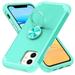 Case for iPhone 11 Finger Ring Stand Military Grade Protection Dual-Layered Shockproof Cover Support Magnetic Car Mount & Rotatable Stand Phone Case for iPhone 11 Mint