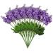 Yubnlvae Fake Flowers 6Pcs Artificial Wisteria Flowers Bouquet Silk Faux Hyacinth Flowers for Home Garden Indoor Outdoor Cemetery Fences Decoration Artificial Flowers
