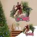 Deagia Home Decor Clearance Christmas Wreath for Front Door Red Truck Christmas Wreath Garland Wreath Vintage Wreath for Indoor Outdoor Home Door Garden Patio Decorations