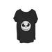 Plus Size Women's Big Face Jack V-Neck T-Shirt by Mad Engine in Black (Size 1X (14-16))