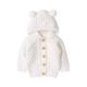 Slowmoose Baby Knitting Cardigan Winter Warm, Newborn Infant Sweaters Long Sleeve Hooded 3M / 82W566 White