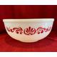 Pyrex JAJ Red Scroll Mixing Bowl 4 pint circa 1960 #303