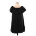 Zara Casual Dress - Mini Scoop Neck Short sleeves: Black Print Dresses - Women's Size Small