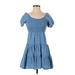 rue21 Casual Dress - Mini: Blue Solid Dresses - Women's Size X-Small