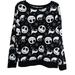 Disney Intimates & Sleepwear | Disney The Nightmare Before Christmas Black Velour Pajama Lounge Top Size M | Color: Black/White | Size: M